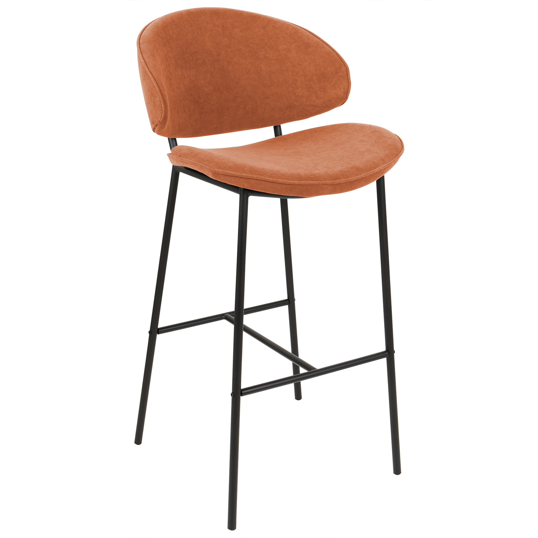 Beliani - KIANA - Barkruk set van 2 - Oranje - Polyester