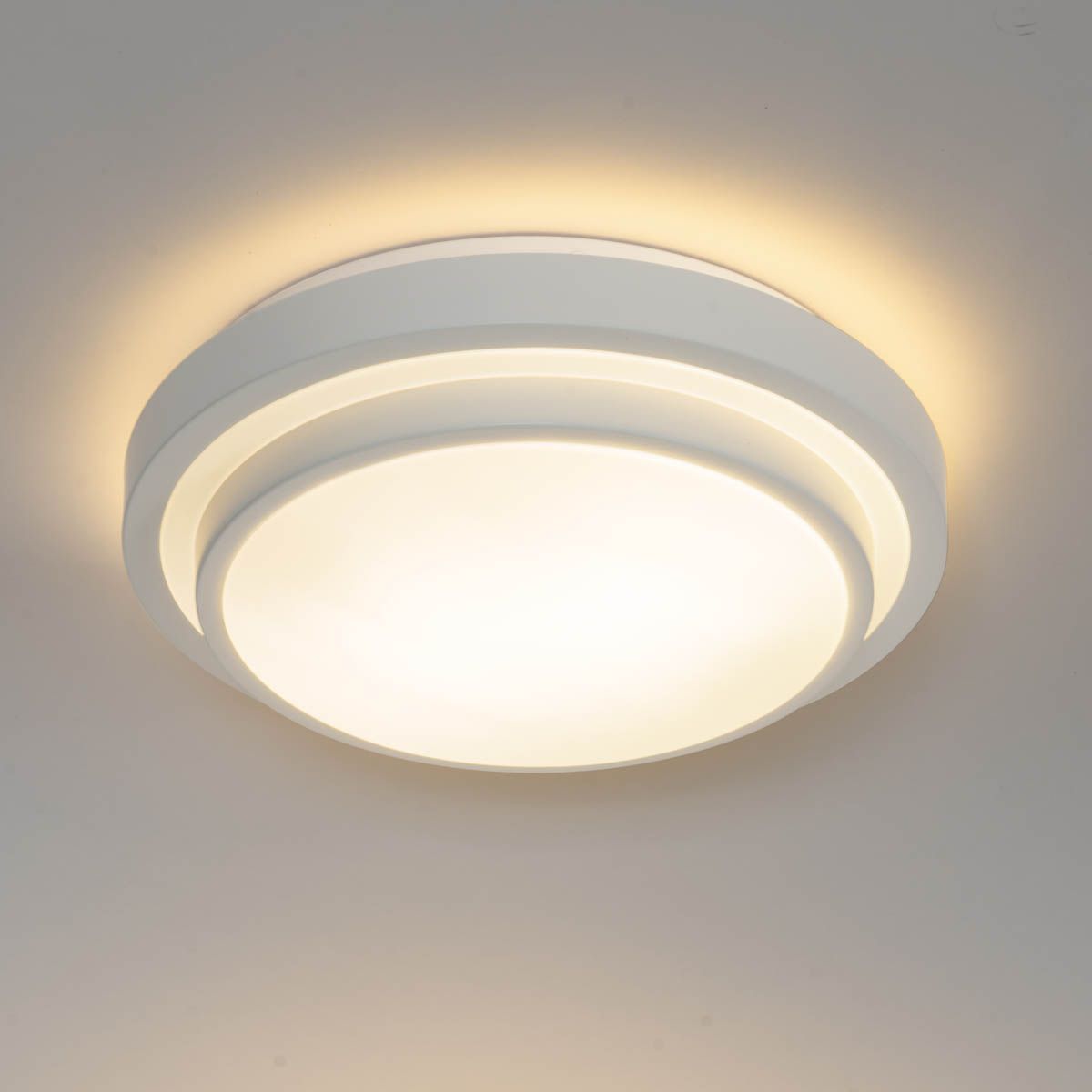 Moderne plafondlamp wit 35 cm IP44 - Walden