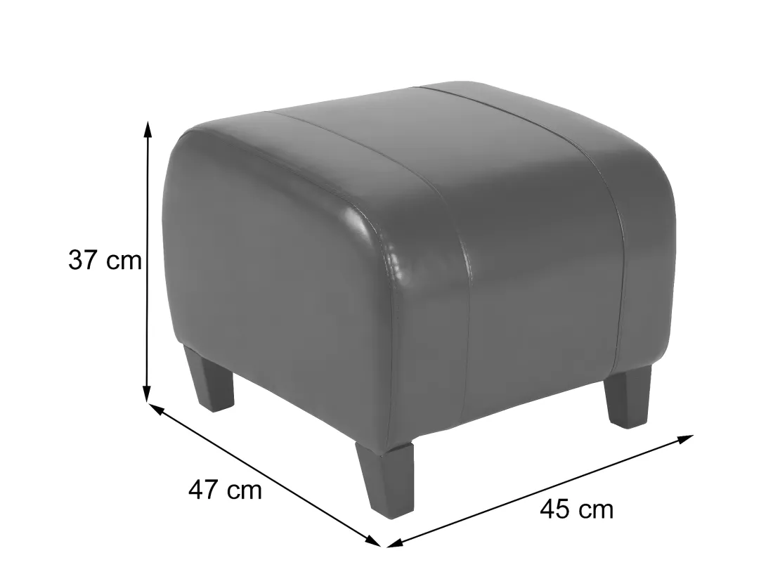 Pouf Aversa, noir