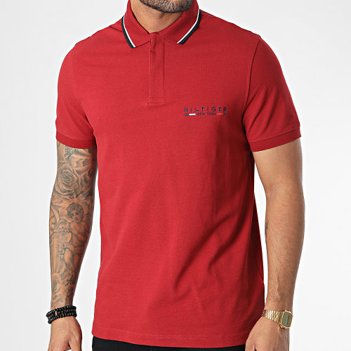 Polo Manches Courtes Brand Love Logo 9525 Bordeaux