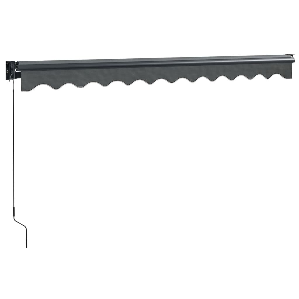 Auvent rétractable anthracite 3x2,5 m tissu et aluminium