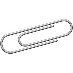 Trombone, galvanisé, 30 mm, argent