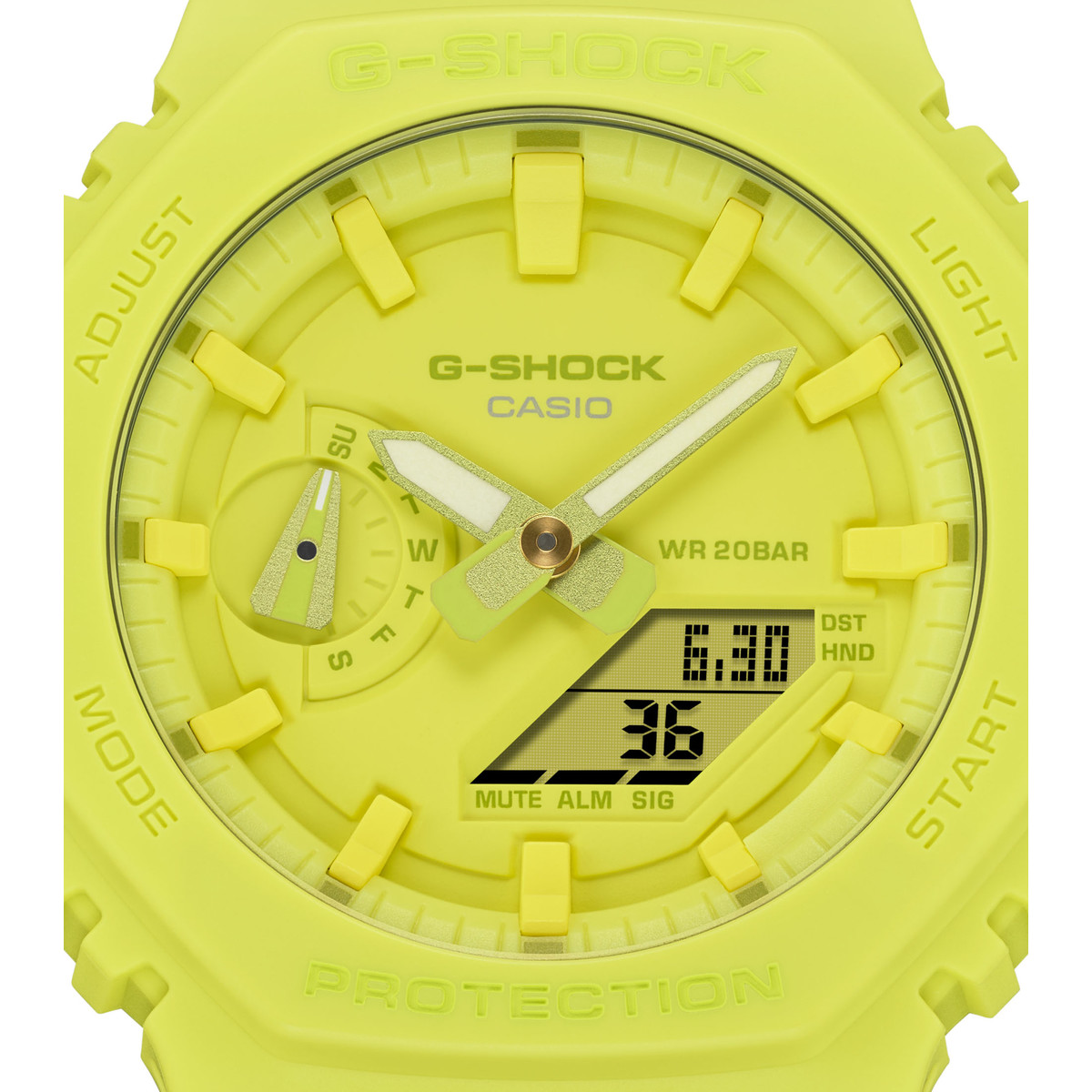 Montre CASIO G-SHOCK homme bracelet résine jaune