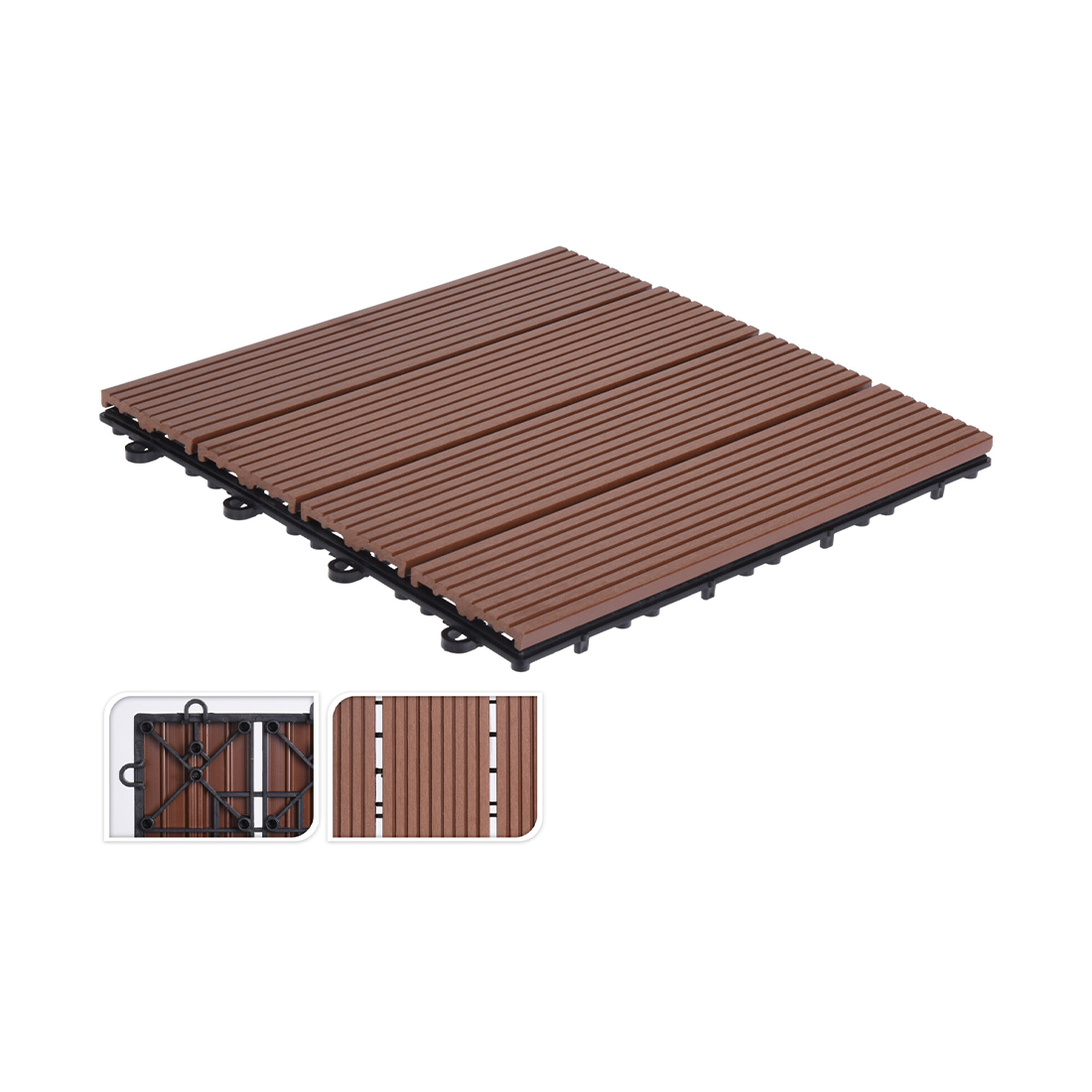 FS-STAR Terrassenfliese 6er Set braun