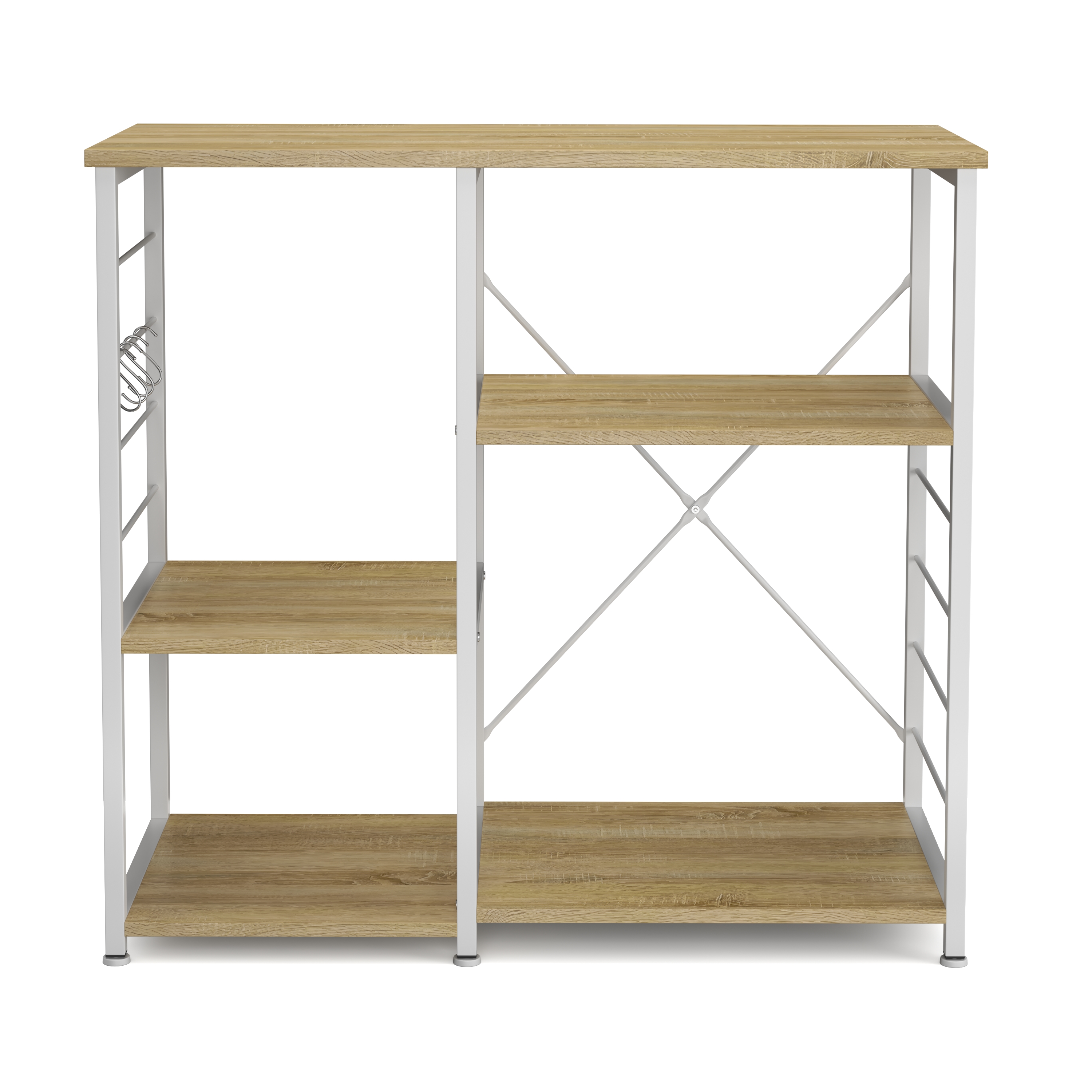 Küchenregal 90 x 83 x 40 cm hellbraun/weiss