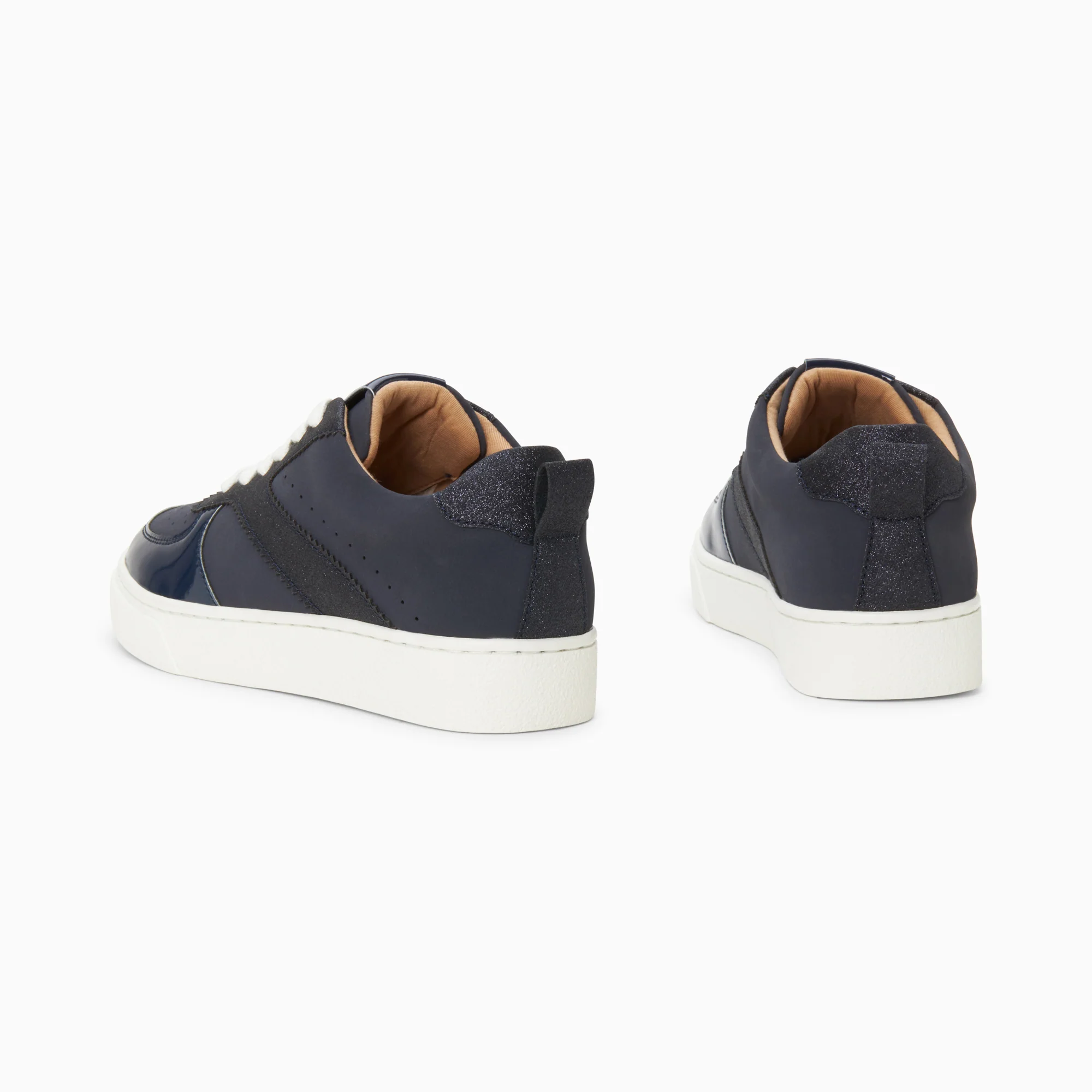 Sneakers-Baskets Celeste bleu nuit à lacets