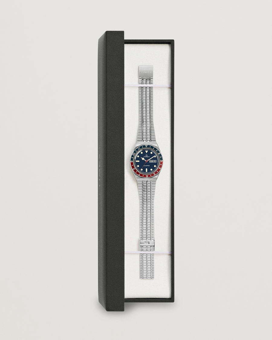 Timex Q Reissue 1979 Silver/Blue Dial