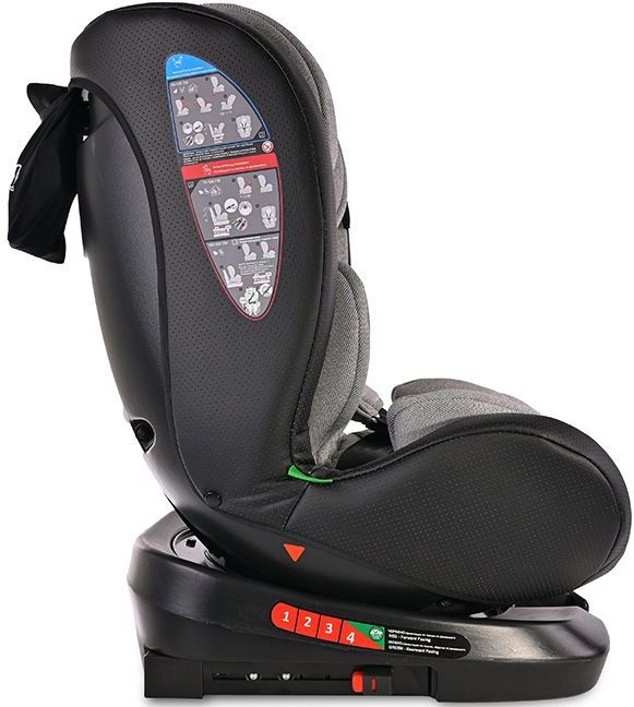 Lorelli - Nebula - Autostoel - Zwart - 360° Draaibaar