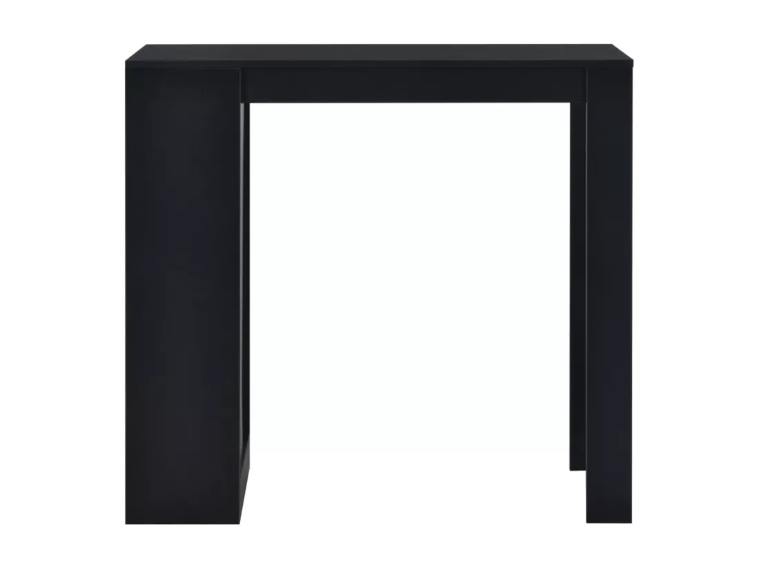 Table de bar avec étagère Noir 110x50x103 cm
