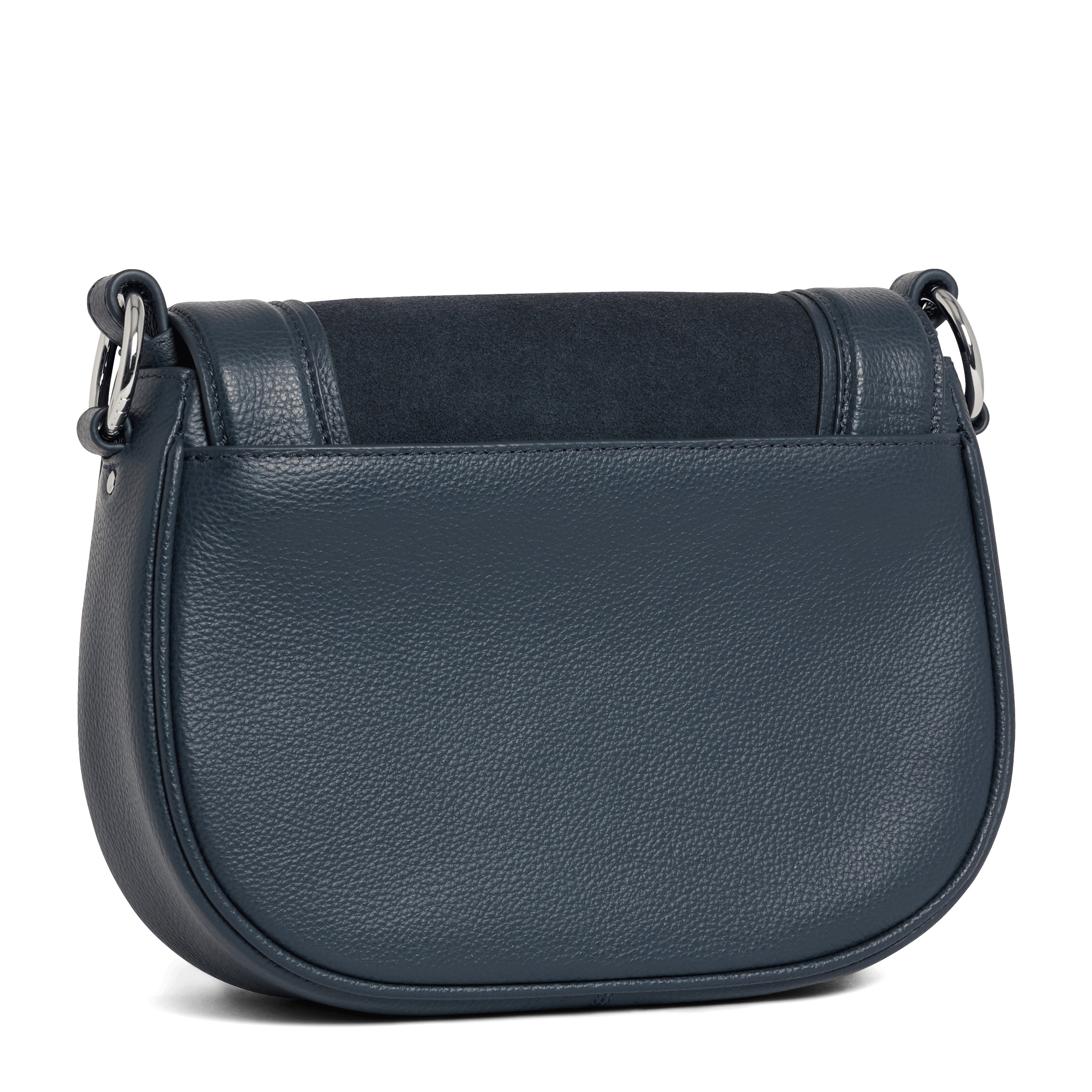 ELLA - Besace moyen en cuir velours | Bleu
