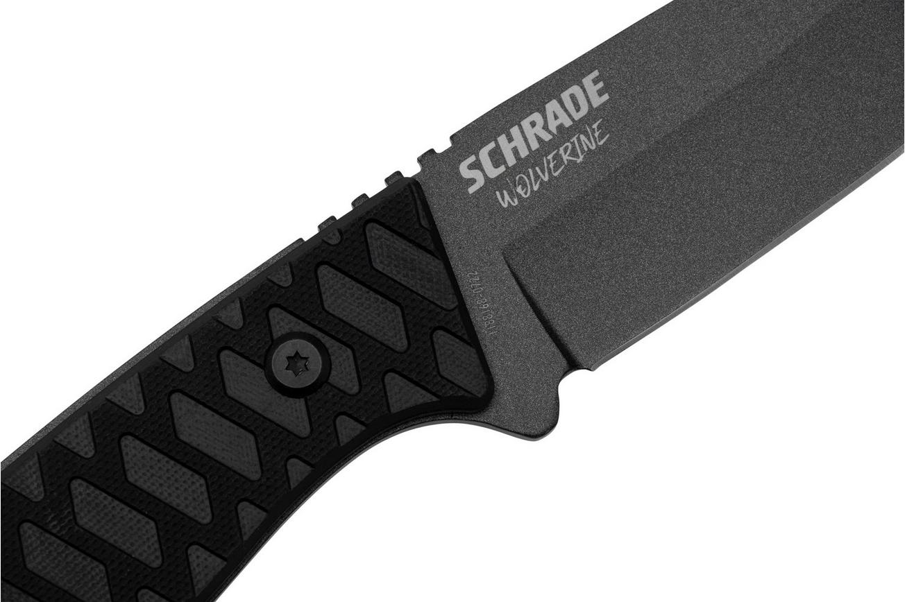 Schrade Wolverine 1182520, zwart, vaststaand mes