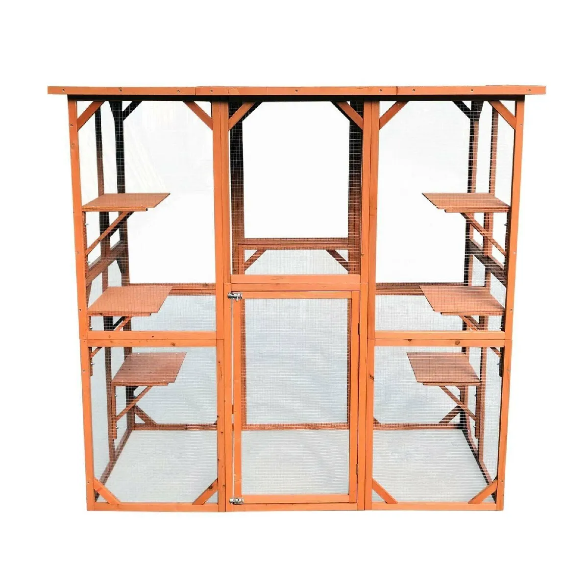 Helloshop26 Enclos pour chat 180 x 88 x 169 cm