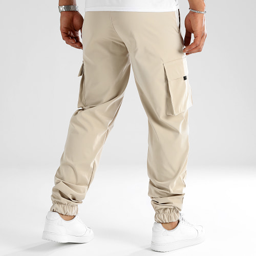 Lot De 2 Pantalons Cargo 0270 0276 Beige Vert Bouteille