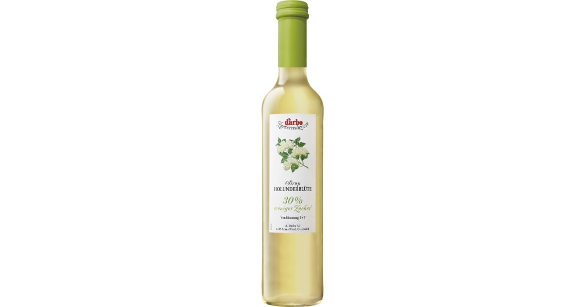 Darbo Sirup Holunderblüte zuckerreduziert 0,5 Liter (Einweg)