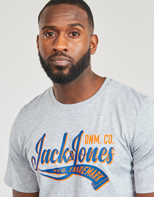 Jack & Jones - JJELOGO TEE SS O-NECK 2 COL SS24 SN - Gris