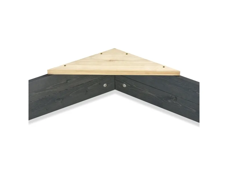 EXIT Aksent, 1400 mm, 1600 mm, Sekskantet, Cedar træ, Grå, Sandbox
