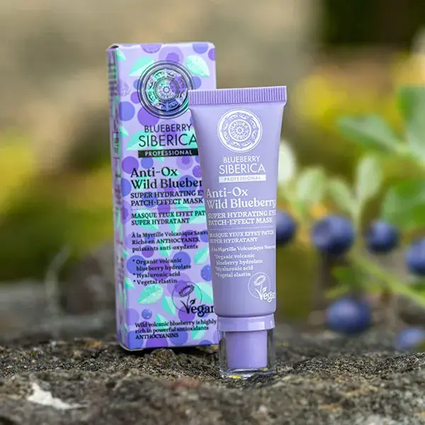 Máscara para Olhos Natura Siberica Blueberry Siberica com Efeito Hidratante Super Hidratante 30 ml