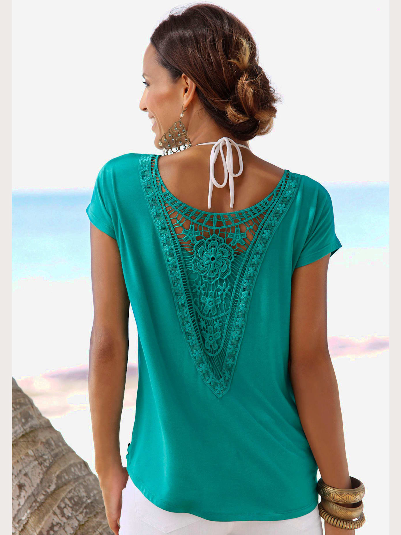 T-shirt de plage encolure ronde