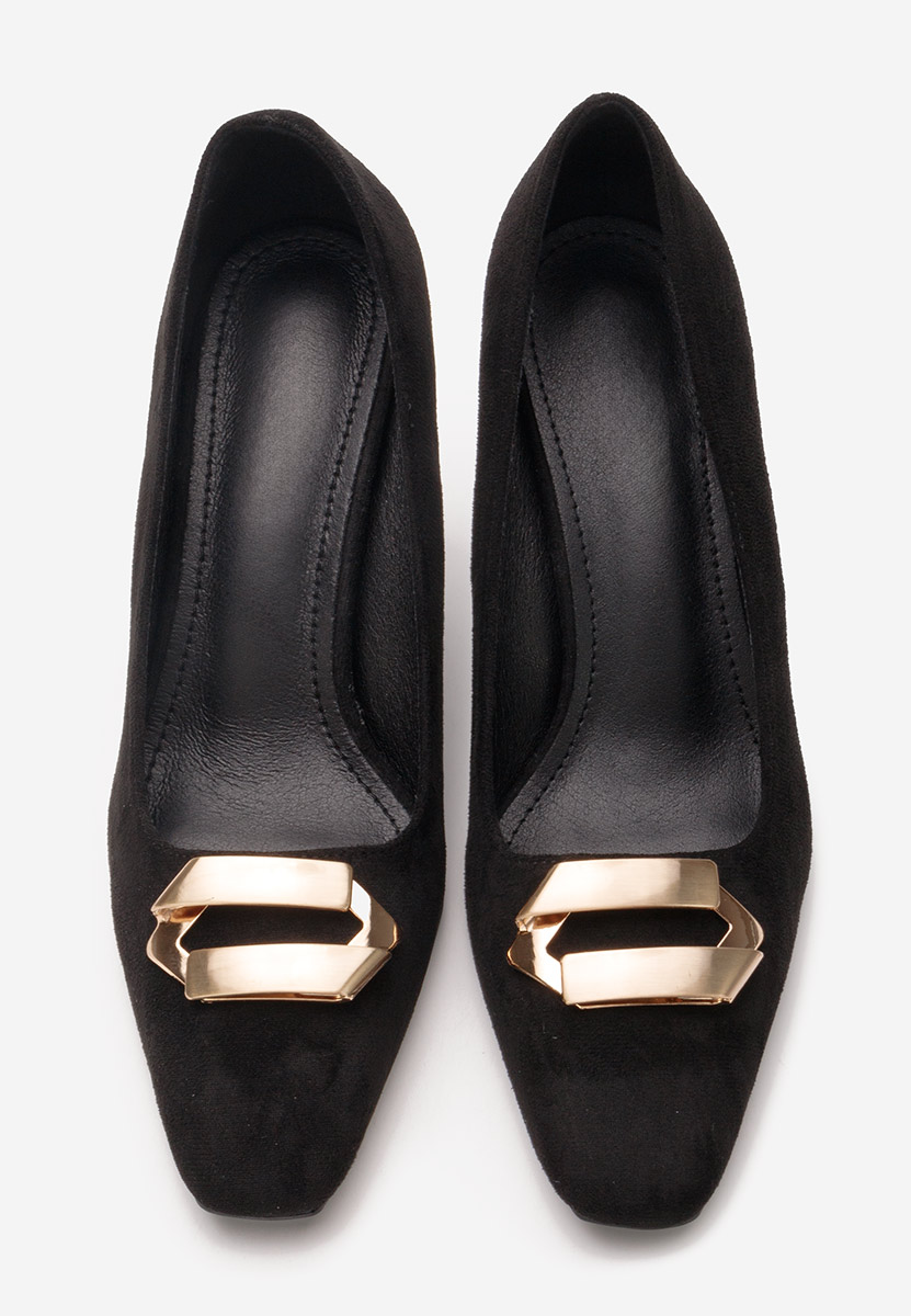 Chaussures à talon fin noirs Xeresa
