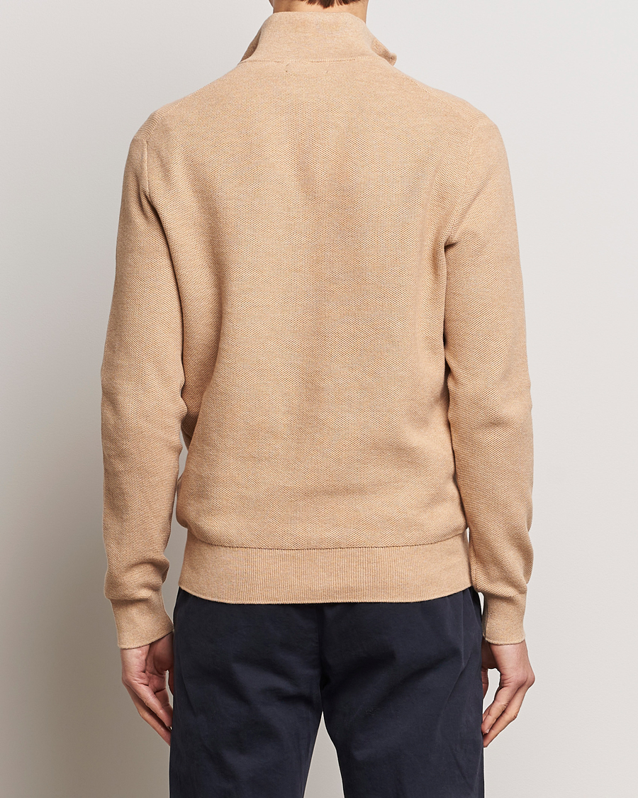 Polo Ralph Lauren Textured Half Zip Camel Melange