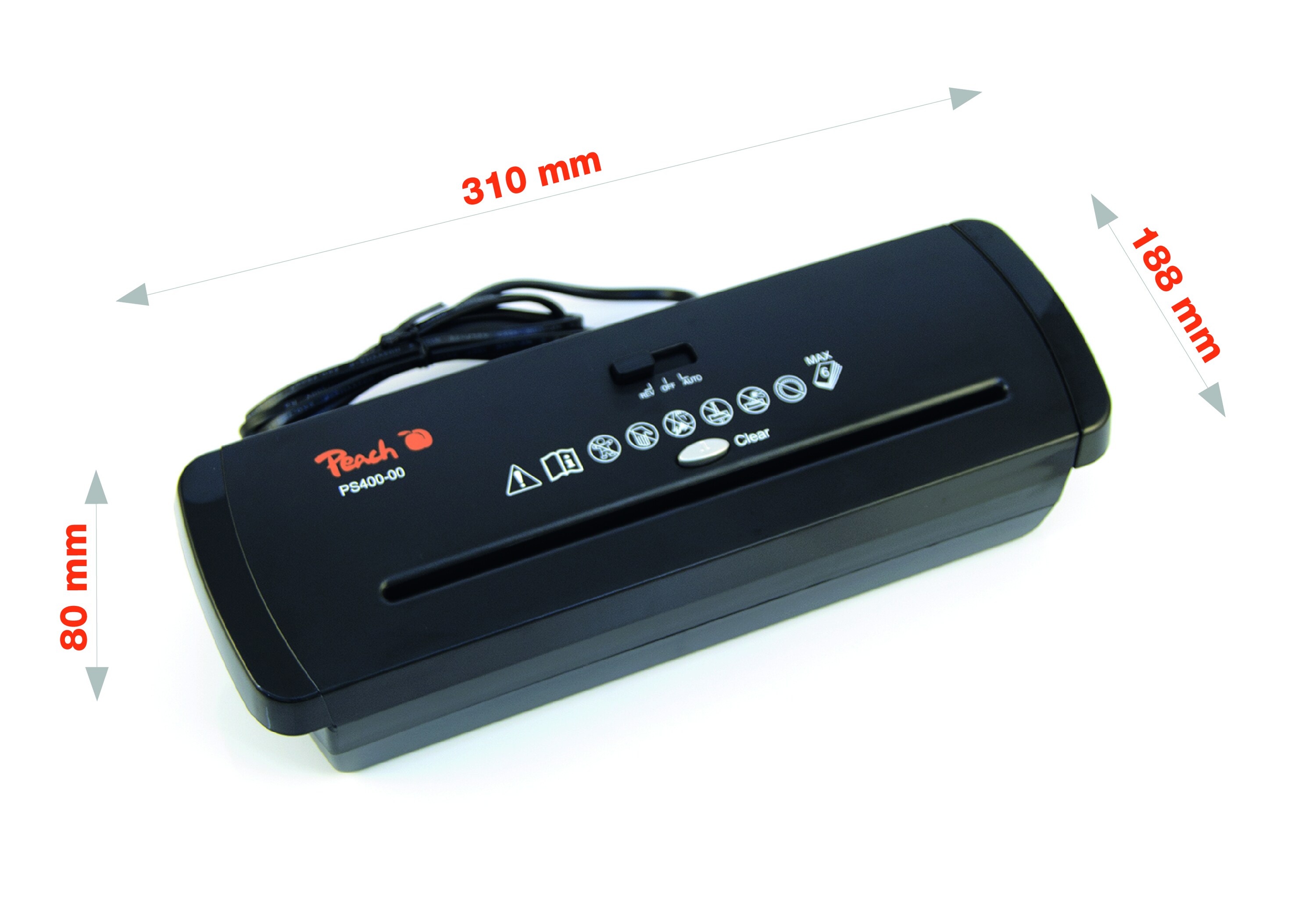 Peach P-2 - 6 Blatt -Aktenvernichter - PS400-00