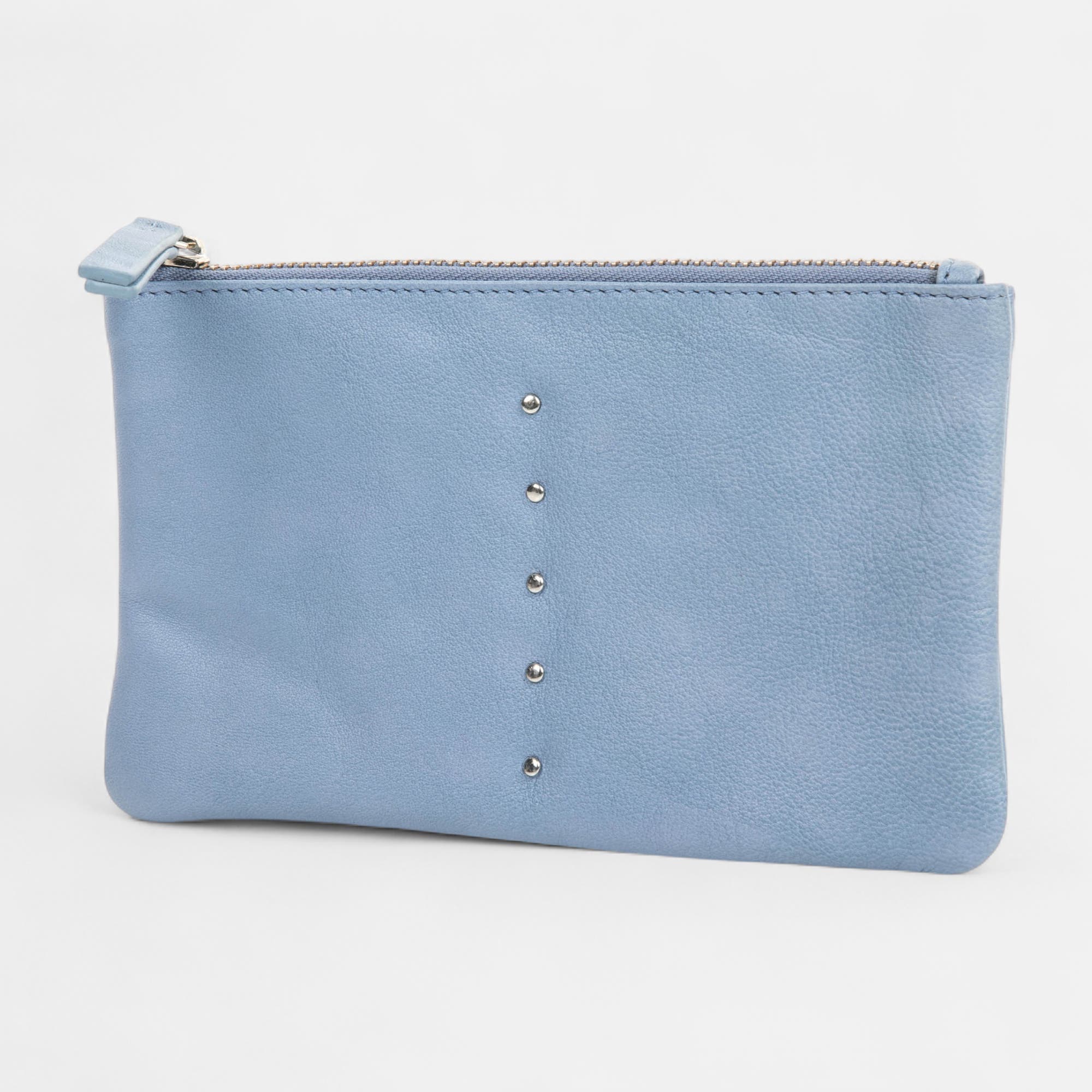 Petite maroquinerie en cuir jeans