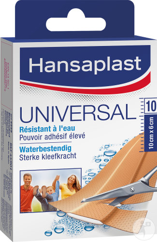 Hansaplast Universal Pansements À Découper 10x6cm Strips 10