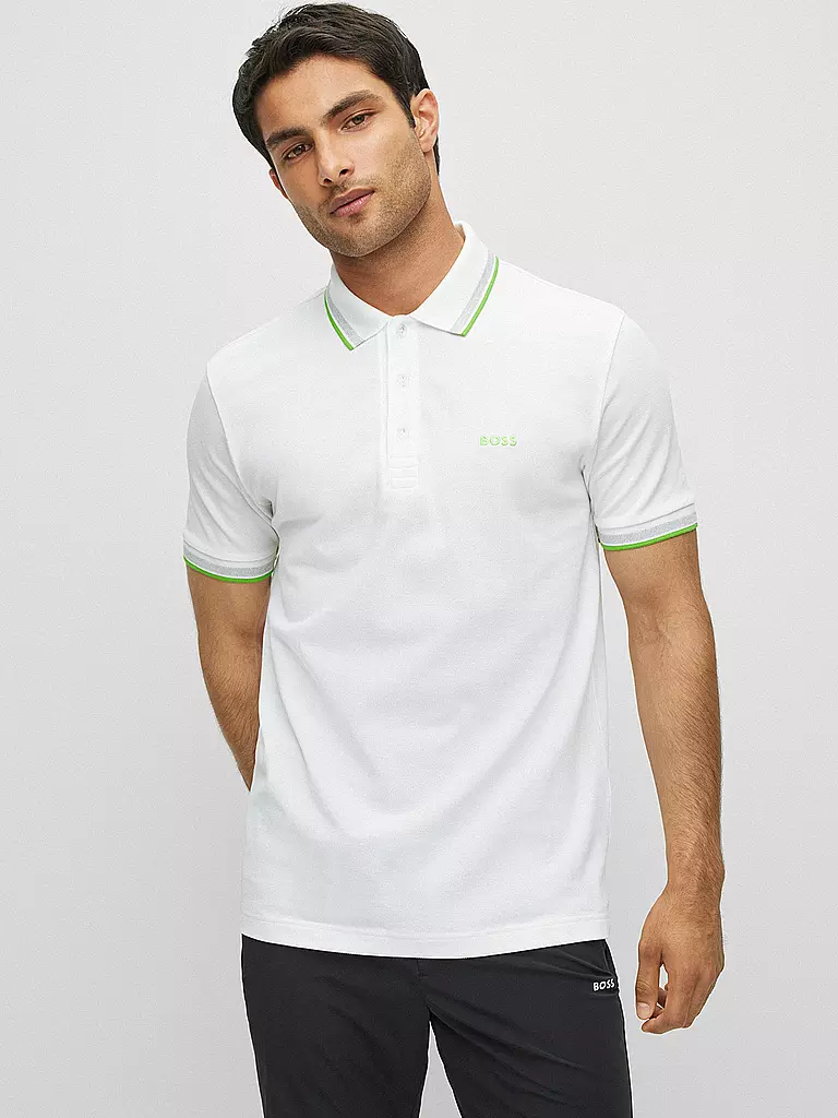 BOSS Poloshirt Regular Fit PADDY weiss