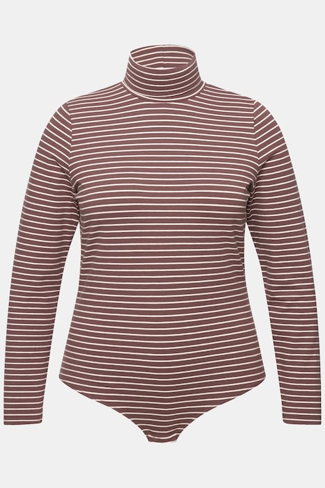 Body, Jersey, Stehkragen, Langarm, Biobaumwolle