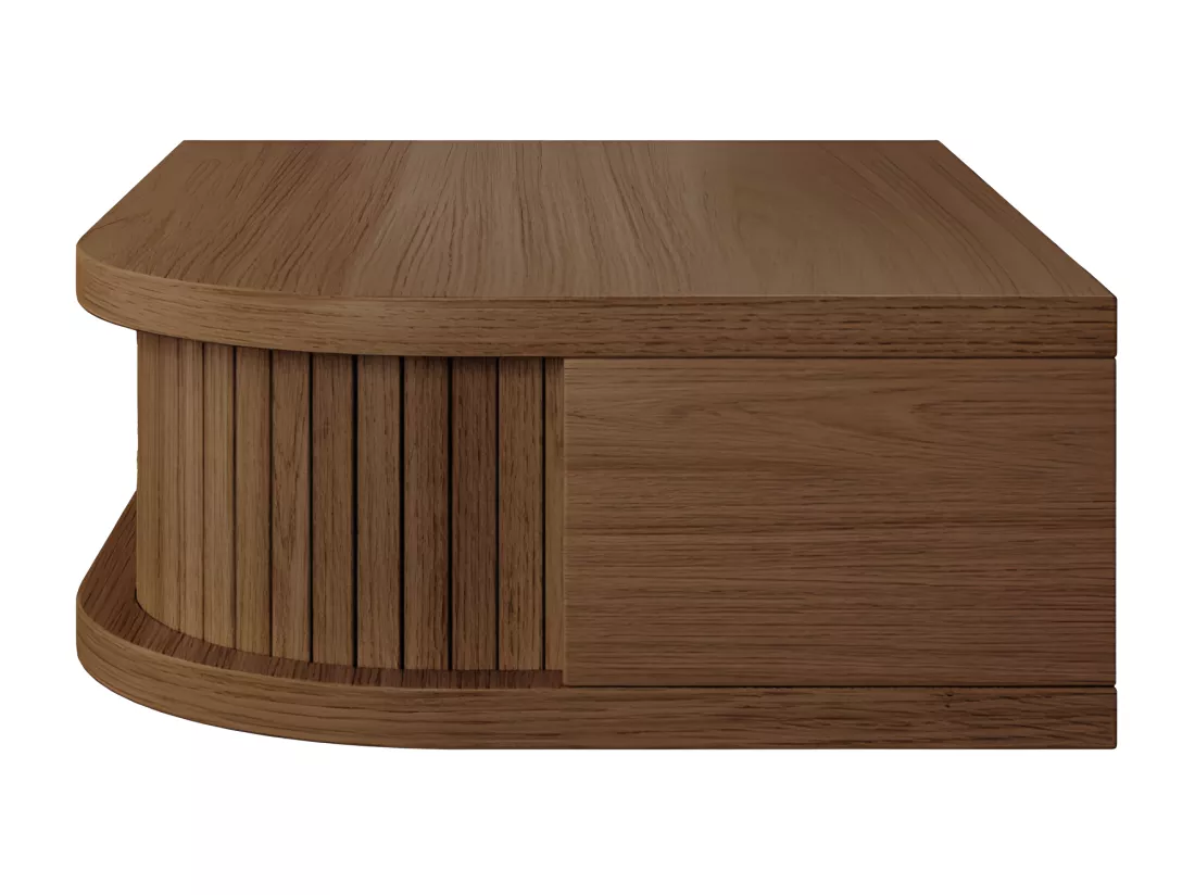 Farsta tambour - Table de chevet murale en bois - Bois foncé