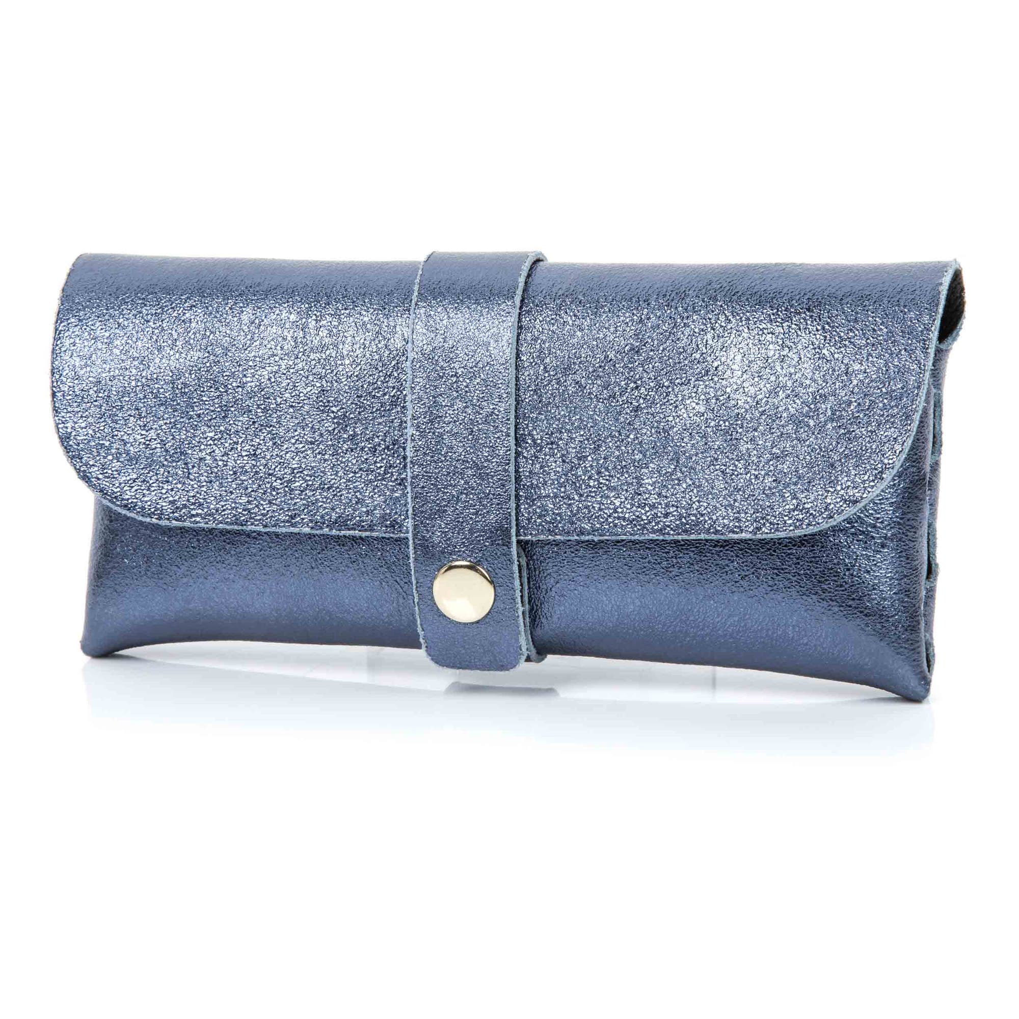 Petite maroquinerie en cuir bleu
