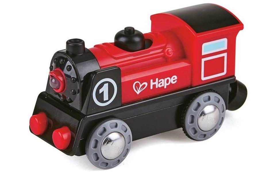 Eisenbahn Batteriebetriebene Lokomotive Nr. 1Scheinwerfer an, los geht's!
