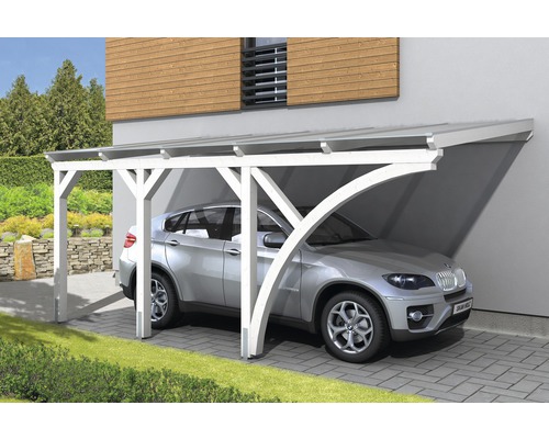 SKAN HOLZ Eifel enkele carport inclusief 1 inrijboog, paalankers 300 x 541 cm wit