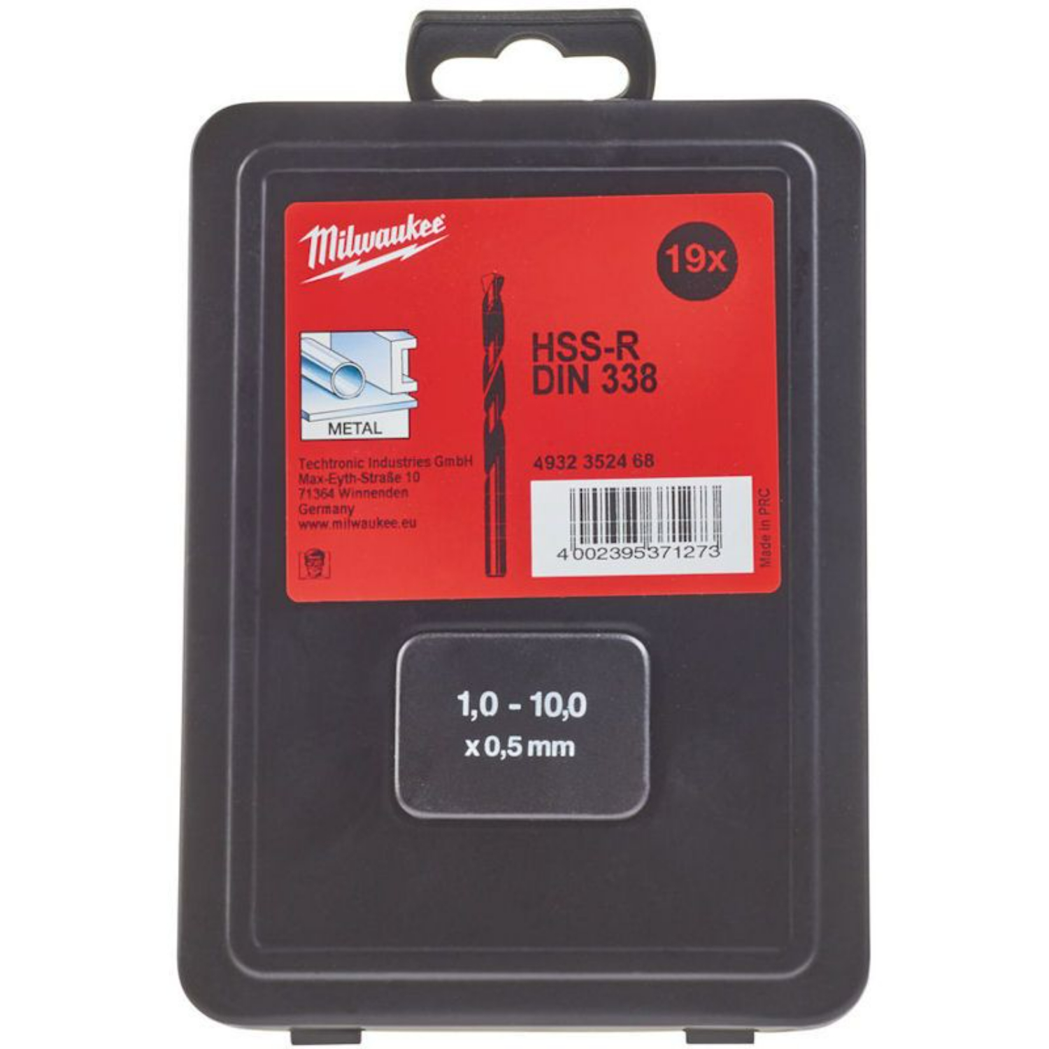 Milwaukee 4932352468 Set HSS-R metaalboren in metalen cassette (19-delig)