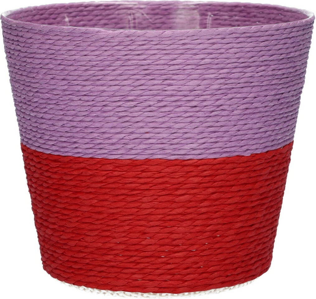 Duif plantenmand Riley duotoon paars / rood D 13,3 H 11 cm