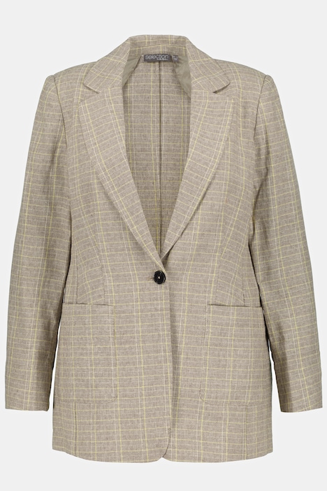 Karo-Blazer, Reverskragen, Halbfutter