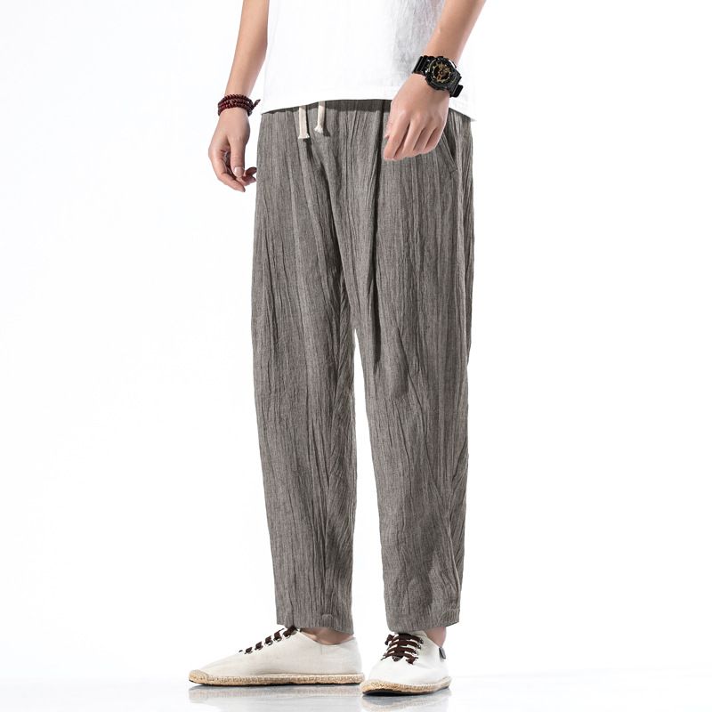 Sparrow Farm - Cropped rechte broek met trekkoordtaille