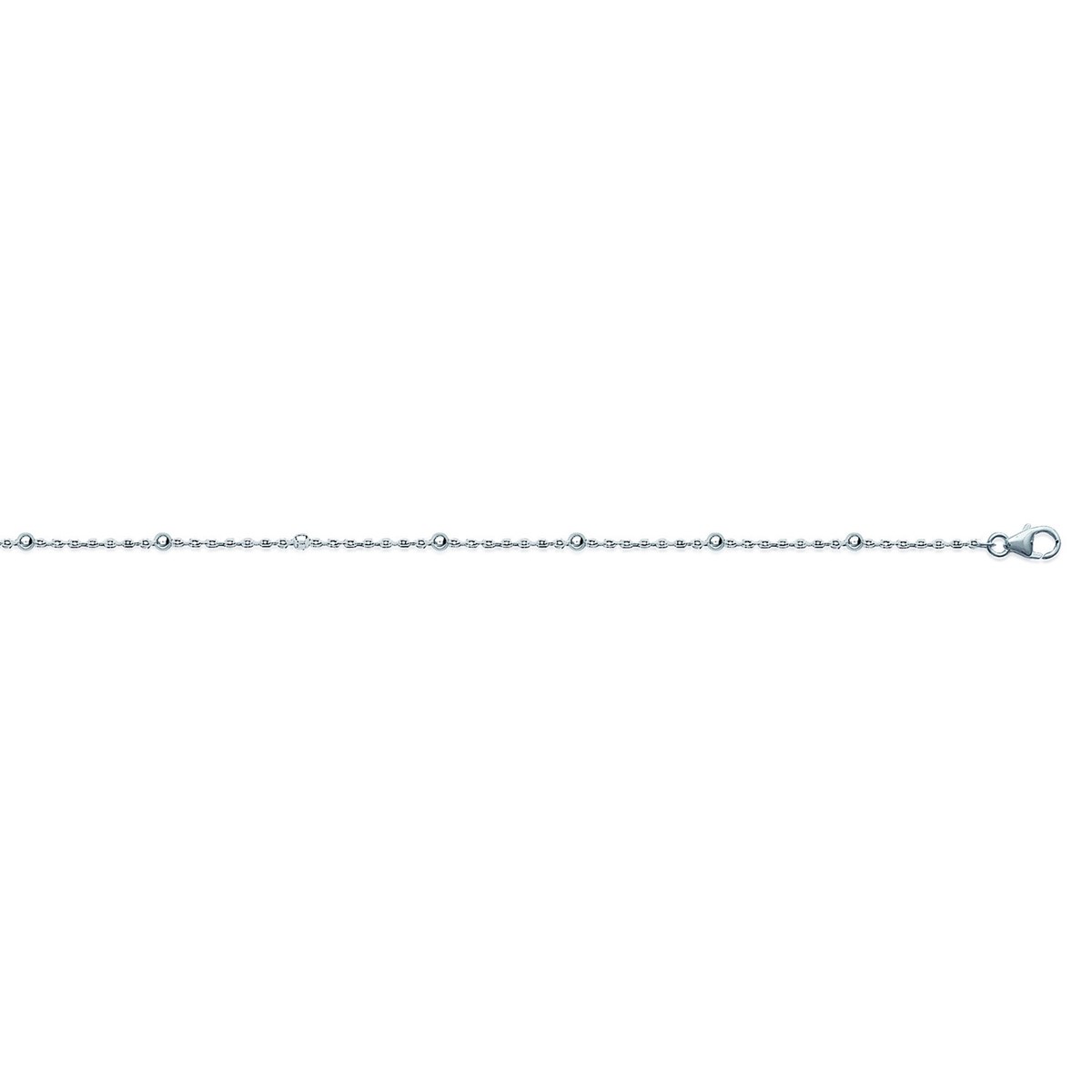 Bracelet Brillaxis maille fantaisie boules argent