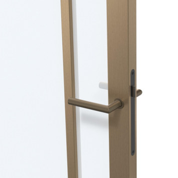 Arne & Bodil binnendeur ABE107 satijnglas - metallic brons staallook afwerking