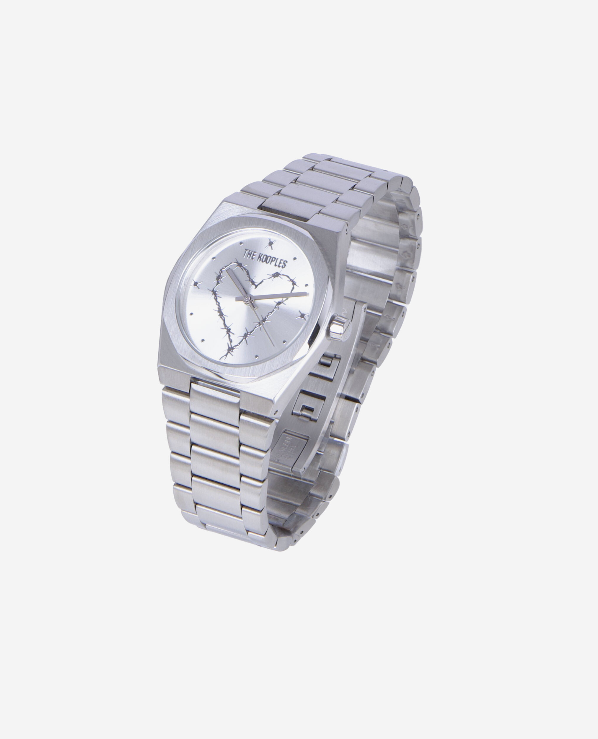 Montre avec coeur argentée