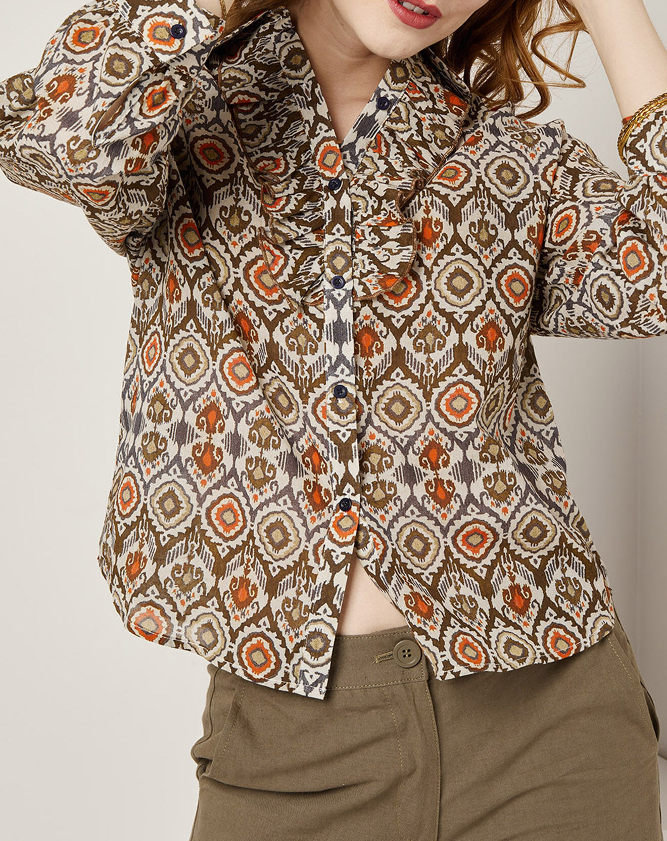 See u Soon Chemise Lisa imprimée marron/multicolore