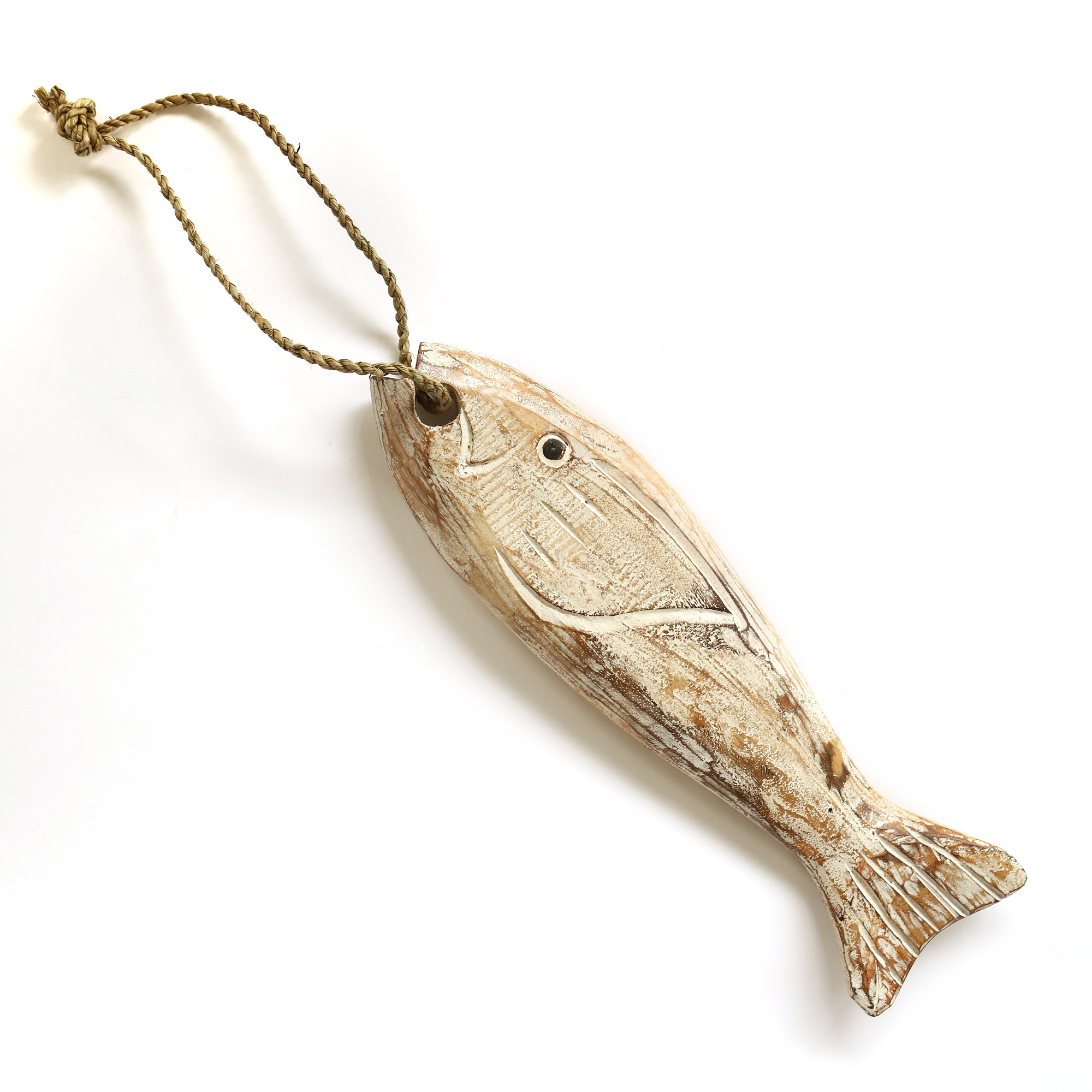 Figur 'Fisch' weiß, H 40 cm, B 10 cm, L 3 cm von fischer's lagerhaus