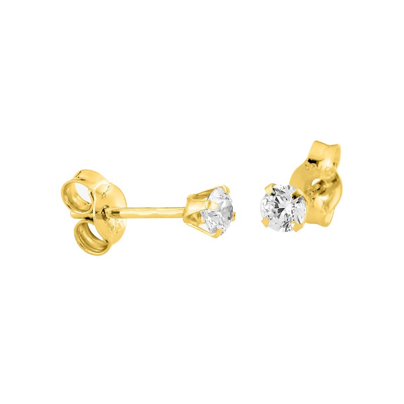 Boucles d'oreilles femme - Oxyde de zirconium - Or 9 Carats