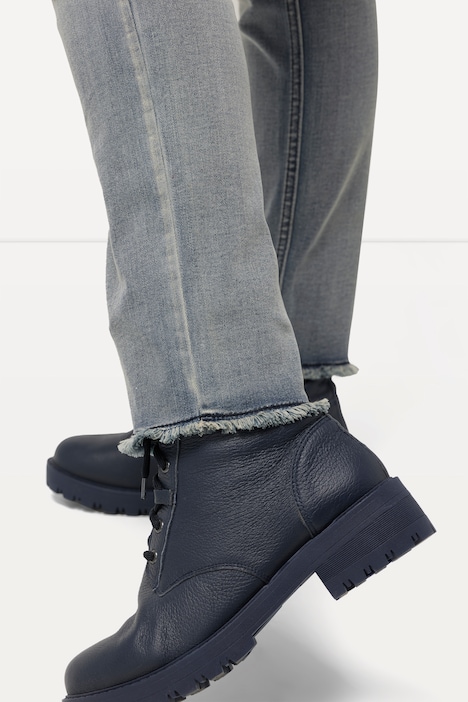 Jeans Sarah, Fransensaum, schmales Bein, Elastikbund