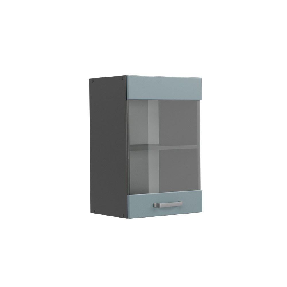 Vicco Glashängeschrank Küchenschrank R-Line Solid Anthrazit Blau Grau 40 cm modern