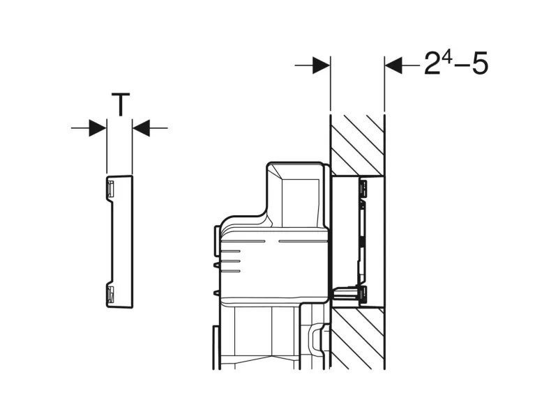 Geberit 115.640.GH.1, Skylleplade, Krom, Geberit, 214 mm, 25 mm, 132 mm
