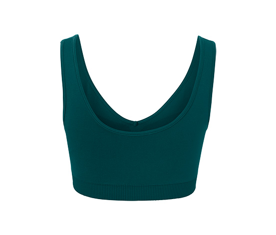 Seamless-Sport-Bustier, smaragdgrün