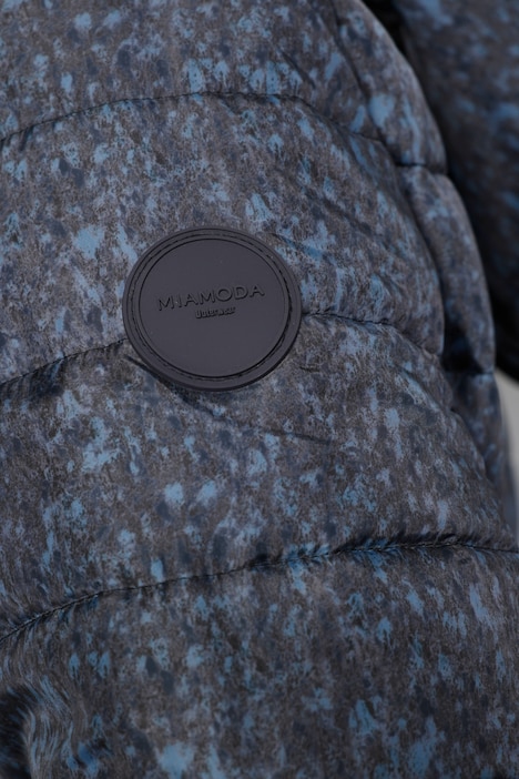 Steppjacke, Alloverdruck, Kapuze, Zipper