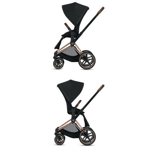 Poussette PRIAM Chrome Black Spring Blossom Dark - CYBEX