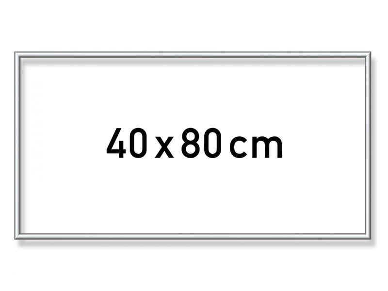 Schipper Zubehör Alurahmen Silber 40 x 80 cm Dezenter Bilderrahmen ohne Glasscheibe
